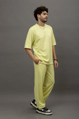 Go Devil Yellow T-Shirt With Pant Co-Ord Set For Men