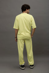Go Devil Yellow T-Shirt With Pant Co-Ord Set For Men
