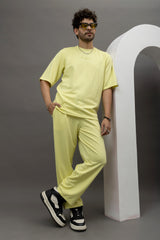 Go Devil Yellow T-Shirt With Pant Co-Ord Set For Men