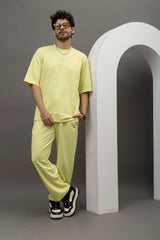 Go Devil Yellow T-Shirt With Pant Co-Ord Set For Men