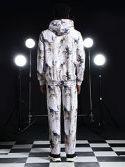 Go Devil Mens Abstract Printed Hooded Co-Ord Set