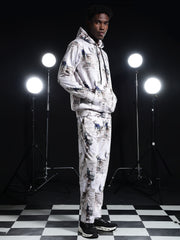 Go Devil Mens Abstract Printed Hooded Co-Ord Set