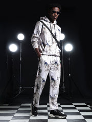 Go Devil Mens Abstract Printed Hooded Co-Ord Set