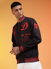 Go Devil Men’s Black & Red Graphic Varsity Jacket