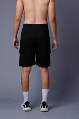 Black Cargo Shorts for Men