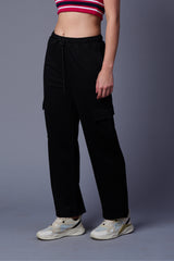 Plain Black Joggers for Women