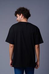 The Glory Go Devil Declares Printed Black Oversized T-Shirt for Men