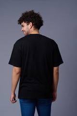 Don't Kill My Vibe Printed Black Oversized T-Shirt for Men