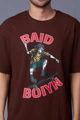 Baid Boiyn (Skater) Printed Oversized T-Shirt for Men