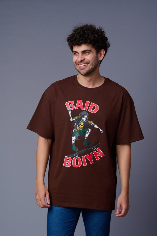 Baid Boiyn (Skater) Printed Oversized T-Shirt for Men