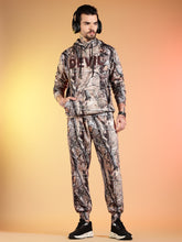 Go Devil Forest Print Hooded Co-Ord Set for Men
