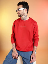 Go Devil Printed Red Sweatshirt for Men