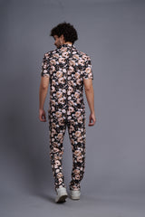 Flower Printed Shirt With Pant Co-Ord Set For Men