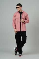 Plain Pink Full Sleeve Shirt for Men