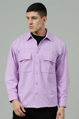 Plain Purple Full Sleeve Shirt for Men