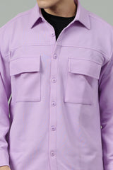 Plain Purple Full Sleeve Shirt for Men