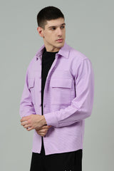 Plain Purple Full Sleeve Shirt for Men