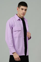 Plain Purple Full Sleeve Shirt for Men