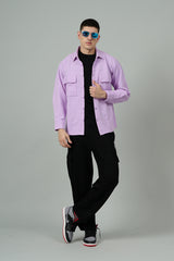 Plain Purple Full Sleeve Shirt for Men