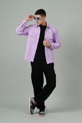 Plain Purple Full Sleeve Shirt for Men