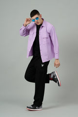 Plain Purple Full Sleeve Shirt for Men
