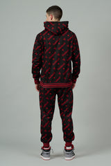 Go Devil All Over Print Red Black Cord Set for Men