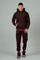 Go Devil All Over Print Red Black Cord Set for Men