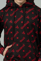 Go Devil All Over Print Red Black Cord Set for Men