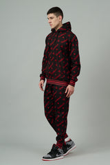 Go Devil All Over Print Red Black Cord Set for Men