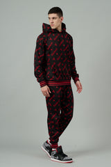 Go Devil All Over Print Red Black Cord Set for Men