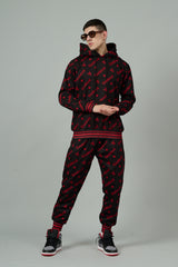 Go Devil All Over Print Red Black Cord Set for Men