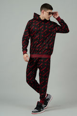 Go Devil All Over Print Red Black Cord Set for Men
