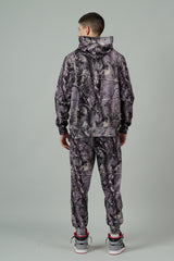 Camo Jungle Allover Print Grey Cord Set for Men