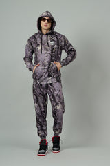 Camo Jungle Allover Print Grey Cord Set for Men