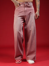 Go Devil Mens Wide Fit Soft Pink Jeans