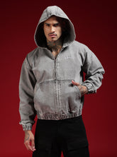 Go Devil Mens Hooded Denim Jacket