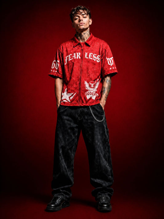 Go Devil Fearless 66 Graphic Oversized Premium Style Look Shirt For Men