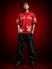 Go Devil Fearless 66 Graphic Oversized Premium Style Look Shirt For Men