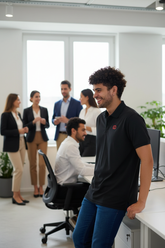 GD Logo Black Polo T-Shirt for Men