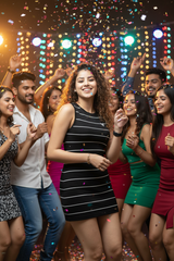 Go Devil Women's Black Striped Bodycon Dress – Sleeveless Ribbed Mini Dress