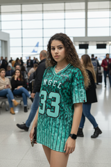 Go Devil ANGEL 33 Women's Cotton Mint Green Oversized Jersey Tee