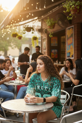 Go Devil ANGEL 33 Women's Cotton Mint Green Oversized Jersey Tee