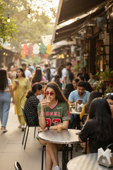 Go Devil ANGEL 33 Varsity Jersey Tee – Military Green & Red Edition