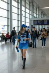 Go Devil ANGEL 33 Ombre Pinstripe Jersey Tee – Black & Blue Fade Edition