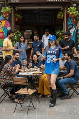 Go Devil ANGEL 33 Ombre Pinstripe Jersey Tee – Black & Blue Fade Edition