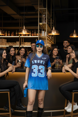 Go Devil ANGEL 33 Ombre Pinstripe Jersey Tee – Black & Blue Fade Edition