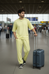 Go Devil Yellow T-Shirt With Pant Co-Ord Set For Men
