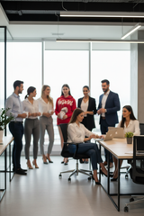 Go Devil Dice Printed Red Hoodie for Women