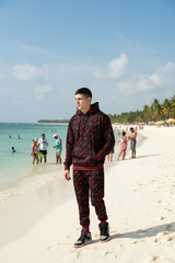 Go Devil All Over Print Red Black Cord Set for Men