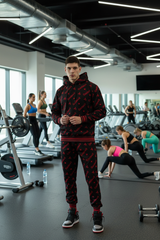 Go Devil All Over Print Red Black Cord Set for Men